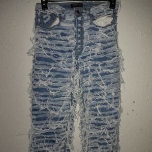 Swank Women's Blue Distressed Jeans